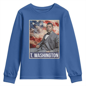 Booker Taliaferro Washington Youth Sweatshirt African American Educator Black History Month TS11 Royal Blue Print Your Wear