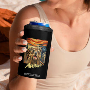 Funny Awawa Hyrax 4 in 1 Can Cooler Tumbler The Scream Art Oddly Specific Meme Animal TS11 Print Your Wear