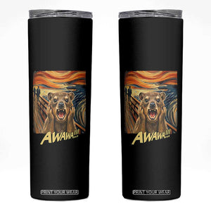Funny Awawa Hyrax Skinny Tumbler The Scream Art Oddly Specific Meme Animal TS11 Black Print Your Wear