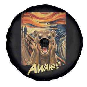 Funny Awawa Hyrax Spare Tire Cover The Scream Art Oddly Specific Meme Animal TS11 Print Your Wear