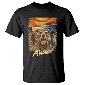 Funny Awawa Hyrax T Shirt The Scream Art Oddly Specific Meme Animal TS11 Black Print Your Wear
