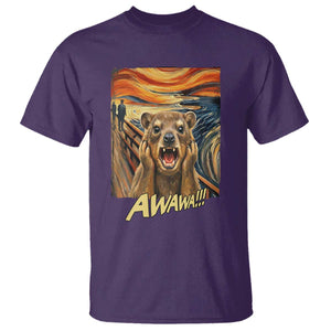 Funny Awawa Hyrax T Shirt The Scream Art Oddly Specific Meme Animal TS11 Purple Print Your Wear
