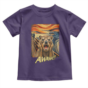 Funny Awawa Hyrax Toddler T Shirt The Scream Art Oddly Specific Meme Animal TS11 Purple Print Your Wear