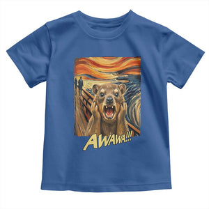 Funny Awawa Hyrax Toddler T Shirt The Scream Art Oddly Specific Meme Animal TS11 Royal Blue Print Your Wear