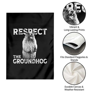 Funny Respect The Groundhog Garden Flag Screaming Woodchuck Meme Groundhog Day TS11 Print Your Wear