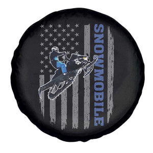 Snowmobile American Flag Snowcross Riding Winter Sport Spare Tire Cover TS11 Print Your Wear