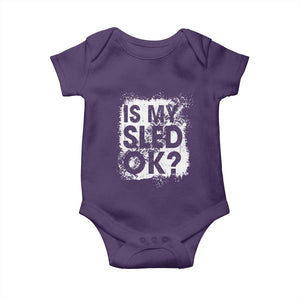 Funny Snowmobile Baby Onesie Is My Sled Ok Winter Sport Snowmobile Track TS11 Purple Print Your Wear