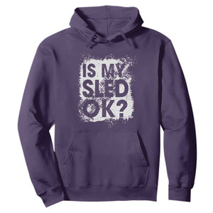 Funny Snowmobile Hoodie Is My Sled Ok Winter Sport Snowmobile Track TS11 Purple Print Your Wear