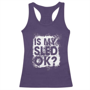 Funny Snowmobile Racerback Tank Top Is My Sled Ok Winter Sport Snowmobile Track TS11 Purple Print Your Wear