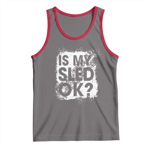 Funny Snowmobile Tank Top Is My Sled Ok Winter Sport Snowmobile Track TS11 Deep Heather Red Print Your Wear