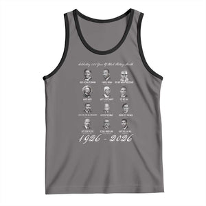 Celebrating 100 Years Of Black History Month 1926 2026 Tank Top Black Leaders TS11 Deep Heather Black Print Your Wear