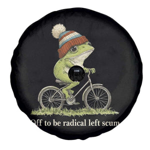 Off To Be Radical Left Scum Spare Tire Cover Funny Frog Resistance TS11 Print Your Wear