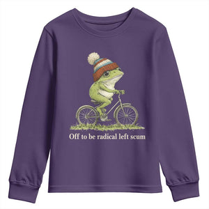 Off To Be Radical Left Scum Youth Sweatshirt Funny Frog Resistance TS11 Purple Print Your Wear