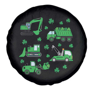 Funny St Patricks Day Construction Trucks Irish Shamrock Spare Tire Cover TS11 Print Your Wear