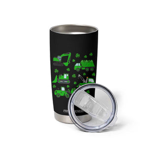 Funny St Patricks Day Construction Trucks Irish Shamrock Tumbler Cup TS11 Print Your Wear