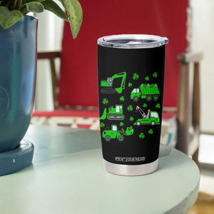 Funny St Patricks Day Construction Trucks Irish Shamrock Tumbler Cup TS11 Print Your Wear
