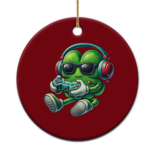 Funny Video Game Shamrock St Patricks Day Gamer Ceramic Ornament TS11 1pc Red Print Your Wear