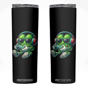 Funny Video Game Shamrock St Patricks Day Gamer Skinny Tumbler TS11 Black Print Your Wear