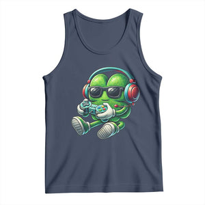 Funny Video Game Shamrock St Patricks Day Gamer Tank Top TS11 Navy Print Your Wear