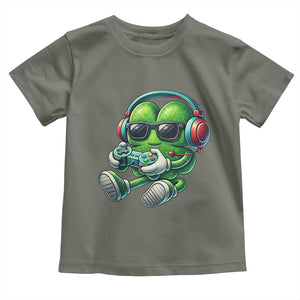 Funny Video Game Shamrock St Patricks Day Gamer Toddler T Shirt TS11 Military Green Print Your Wear