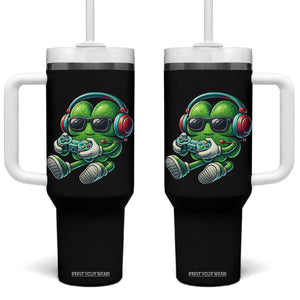 Funny Video Game Shamrock St Patricks Day Gamer Tumbler With Handle TS11 One Size: 40 oz Black Print Your Wear