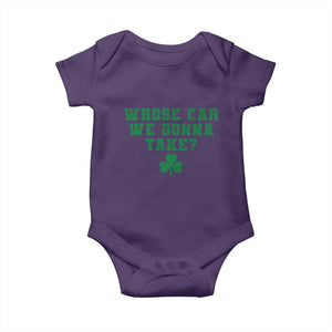 Funny Whose Car We Gonna Take Meme Shamrock Baby Onesie TS11 Purple Print Your Wear