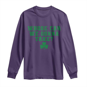Funny Whose Car We Gonna Take Meme Shamrock Long Sleeve Shirt TS11 Purple Print Your Wear