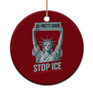 Be Pretti Good Stop Ice Ceramic Ornament Statue Of Liberty Minneapolis Protest TS11 1pc Red Print Your Wear