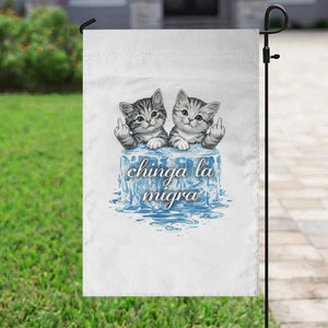 Chinga La Migra Garden Flag Cute Cat Melting Ice Pro Immigrant TS11 Print Your Wear