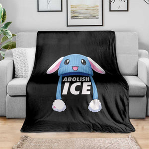 Abolish Ice Throw Blanket Blue Bunny Hat Pro Immigrant Resist Minnesota TS11 Print Your Wear