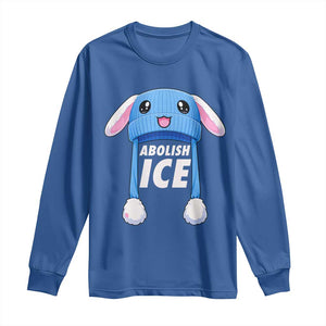 Abolish Ice Long Sleeve Shirt Blue Bunny Hat Pro Immigrant Resist Minnesota TS11 Royal Blue Print Your Wear