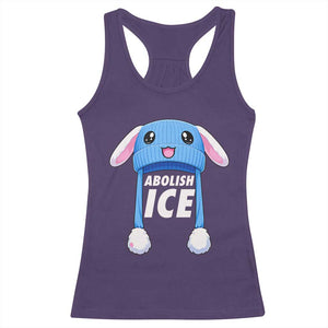 Abolish Ice Racerback Tank Top Blue Bunny Hat Pro Immigrant Resist Minnesota TS11 Purple Print Your Wear