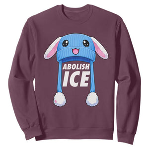 Abolish Ice Sweatshirt Blue Bunny Hat Pro Immigrant Resist Minnesota TS11 Maroon Print Your Wear