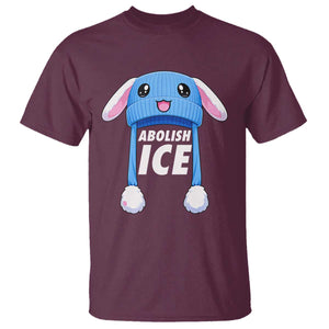 Abolish Ice T Shirt Blue Bunny Hat Pro Immigrant Resist Minnesota TS11 Maroon Print Your Wear