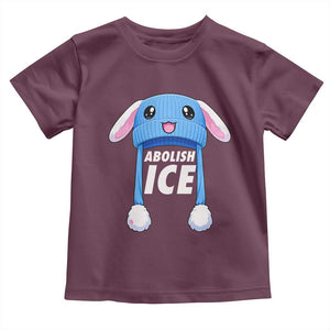 Abolish Ice Toddler T Shirt Blue Bunny Hat Pro Immigrant Resist Minnesota TS11 Maroon Print Your Wear