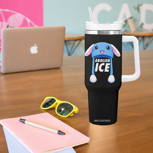 Abolish Ice Tumbler With Handle Blue Bunny Hat Pro Immigrant Resist Minnesota TS11 Print Your Wear