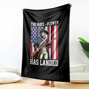 The Maye Flower Has Landed Throw Blanket Funny Minutemen Football Fan TS11 Print Your Wear