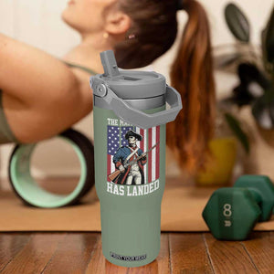 The Maye Flower Has Landed Flip Straw Tumbler Funny Minutemen Football Fan TS11 One Size: 30 oz Moss Green Print Your Wear
