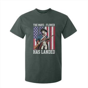 The Maye Flower Has Landed T Shirt For Kid Funny Minutemen Football Fan TS11 Dark Forest Green Print Your Wear