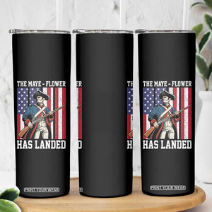 The Maye Flower Has Landed Skinny Tumbler Funny Minutemen Football Fan TS11 Print Your Wear
