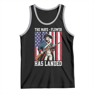 The Maye Flower Has Landed Tank Top Funny Minutemen Football Fan TS11 Black Athletic Heather Print Your Wear