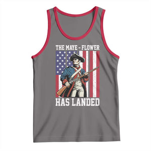 The Maye Flower Has Landed Tank Top Funny Minutemen Football Fan TS11 Deep Heather Red Print Your Wear