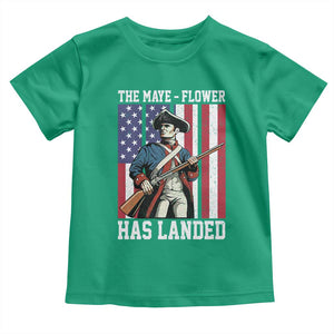 The Maye Flower Has Landed Toddler T Shirt Funny Minutemen Football Fan TS11 Irish Green Print Your Wear
