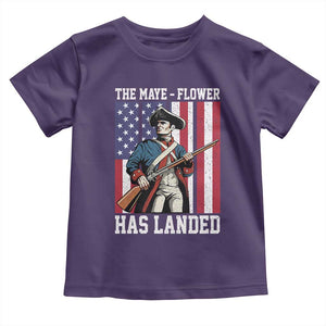 The Maye Flower Has Landed Toddler T Shirt Funny Minutemen Football Fan TS11 Purple Print Your Wear