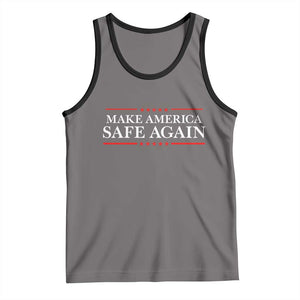 Make America Safe Again Tank Top Funny US Patriotic 4th of July TS11 Deep Heather Black Print Your Wear