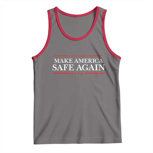 Make America Safe Again Tank Top Funny US Patriotic 4th of July TS11 Deep Heather Red Print Your Wear