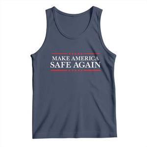 Make America Safe Again Tank Top Funny US Patriotic 4th of July TS11 Navy Print Your Wear