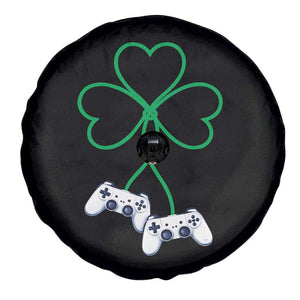 Video Game Lover St Patricks Day with Shamrock Controllers Spare Tire Cover TS11 Print Your Wear
