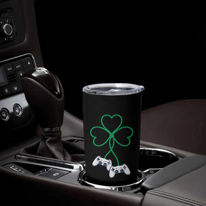 Video Game Lover St Patricks Day with Shamrock Controllers Tumbler Cup TS11 Print Your Wear