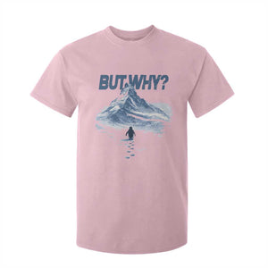 Penguin But Why T Shirt For Kid Funny Penguin Snowy Mountain Meme TS11 Light Pink Print Your Wear
